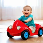 승용완구 스펙 비교표 - **Prompt:** A cheerful and innocent 2-year-old child, wearing a clean, colorful t-shirt and shorts o...