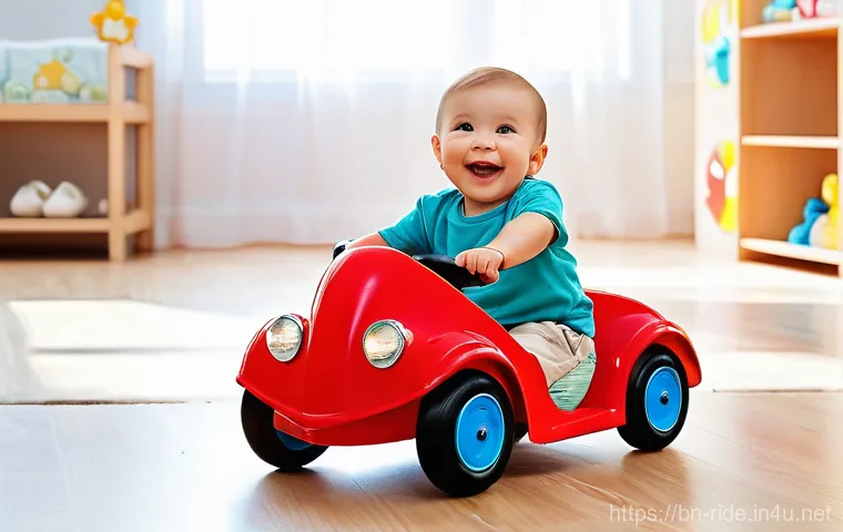 승용완구 스펙 비교표 - **Prompt:** A cheerful and innocent 2-year-old child, wearing a clean, colorful t-shirt and shorts o...