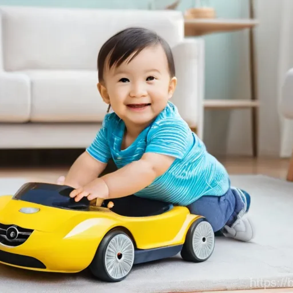 승용완구 스마트 디바이스 - **Prompt 1: Joyful Little Explorer on a Smart Ride-On Car**
    A bright, well-lit, and clean indoor...
