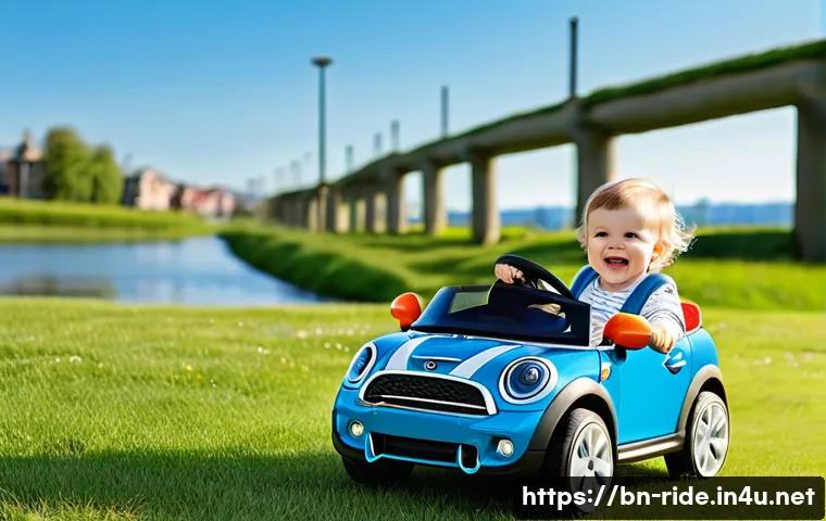 승용완구 전기차 스타일 - **Prompt 1: Toddler's Imaginative Adventure in a Mini Electric Car**
    A wide-angle, bright, and c...