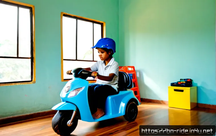 Home 15 승용완구 코딩 키트 융합 - Photorealistic bright family learning room in Bangladesh, a child wearing casual clothes and a safet...